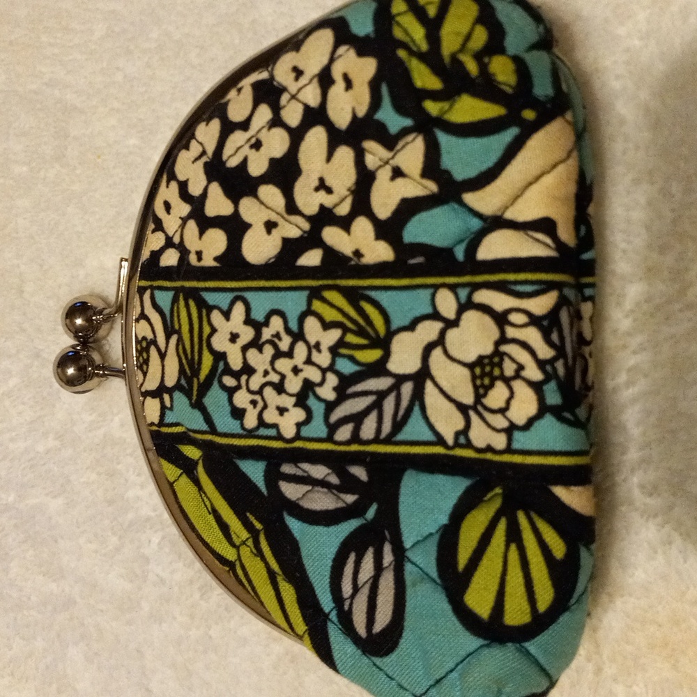 VERA BRADLEY ISLAND BLOOM KISS LOCK COIN PURSE